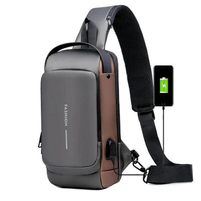 USB Charging Sport Sling Anti-Theft Shoulder Bag