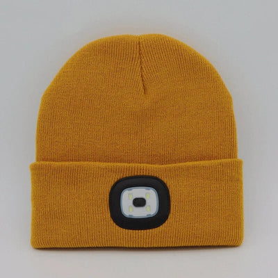 Unisex Winter Warm Knit Hat Head Torch Cap
