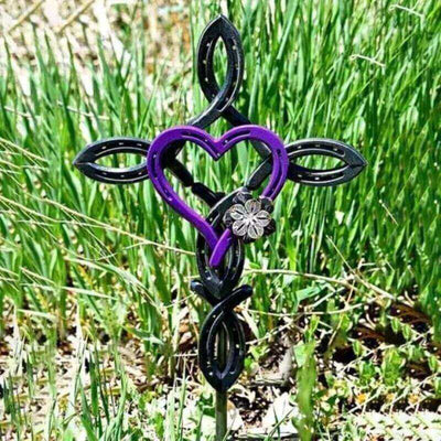 Natural Horseshoe Cross With Heart
