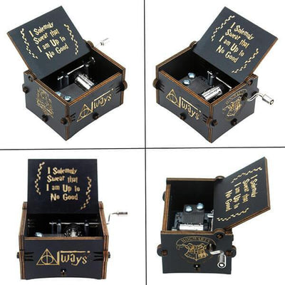 Harry Potter Hand Cranked Music Box & Magic Wand