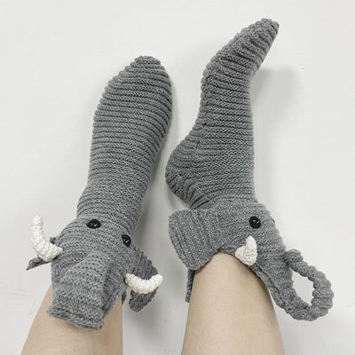 Knit Crocodile Socks