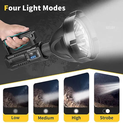 Super Bright LED Rechargeable Spotlight Flashlight (FREE SHIPPING)